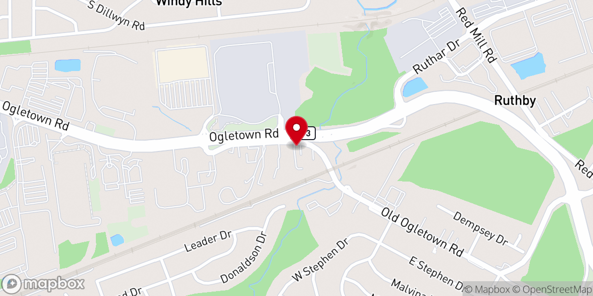 Map showing location of Transformation Church Delaware