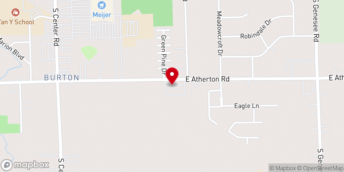 Map showing location of Eastgate Baptist Church