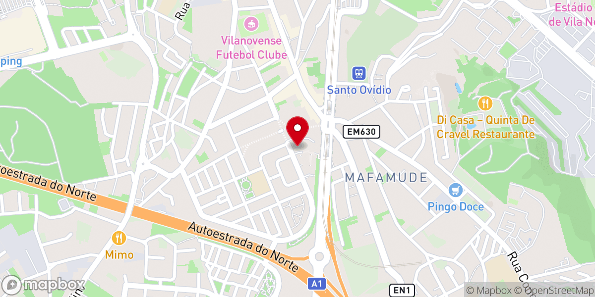 Map showing location of Igreja Paroquial de Santo Ovídio