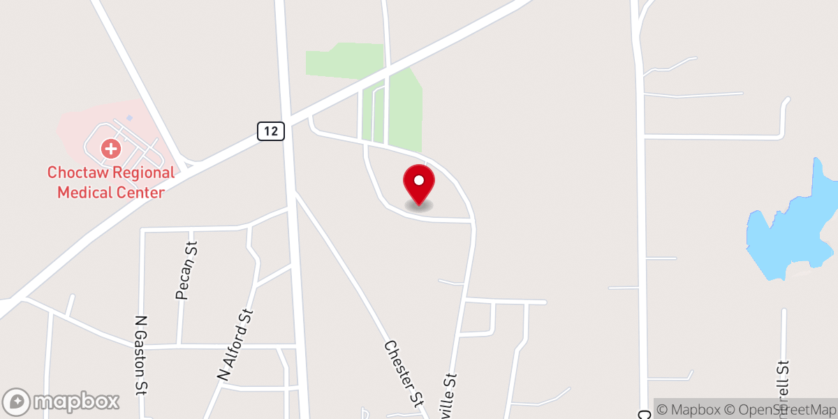Map showing location of St Lukes Baptist church
