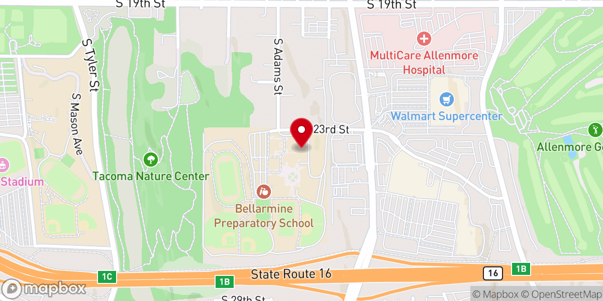 Map showing location of St. Aloysius Chapel
