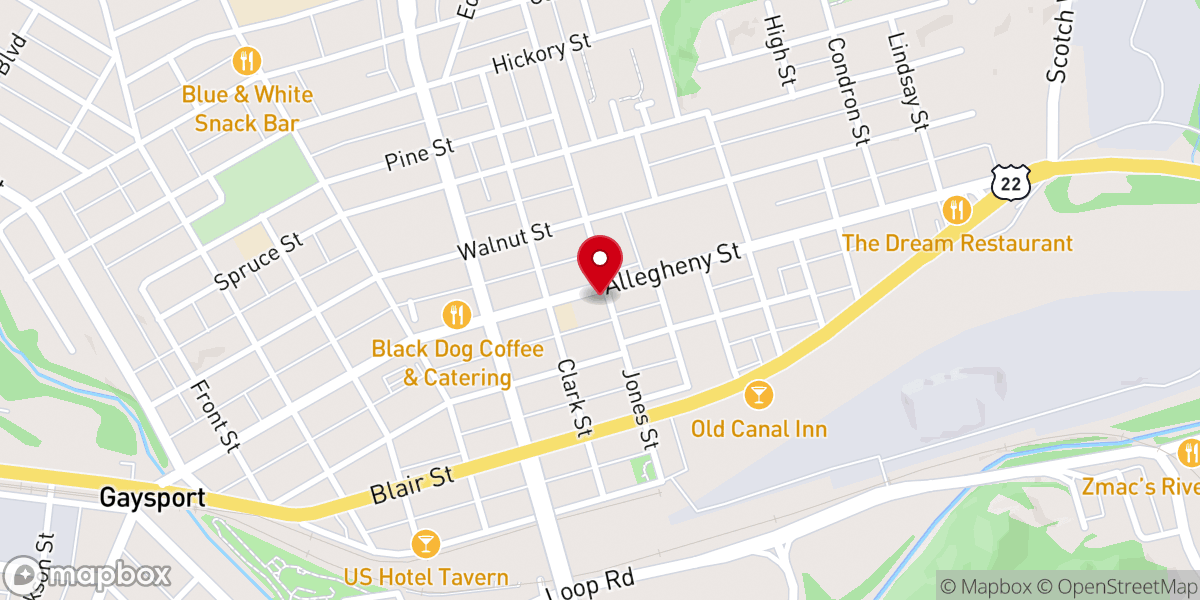 Map showing location of Holy Trinity Episcopal Church