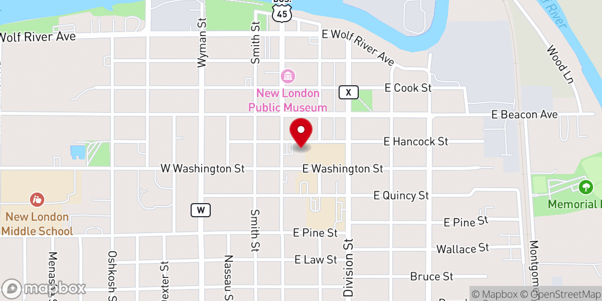 Map showing location of First Congregational United