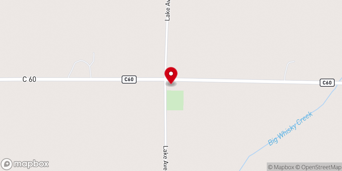 Map showing location of Trinity Lutheran Church