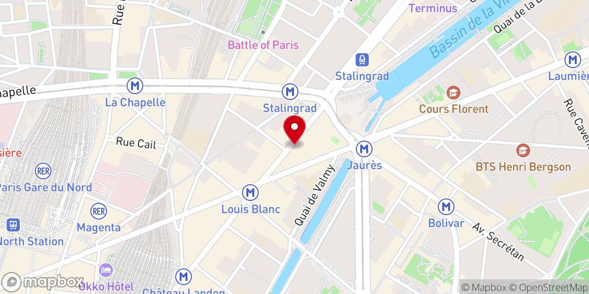 Map showing location of Centre d'Accueil Universel - Paris (10)