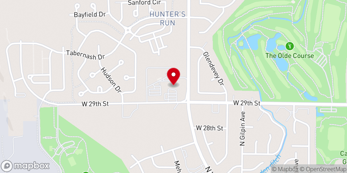 Map showing location of King of Glory Lutheran Church