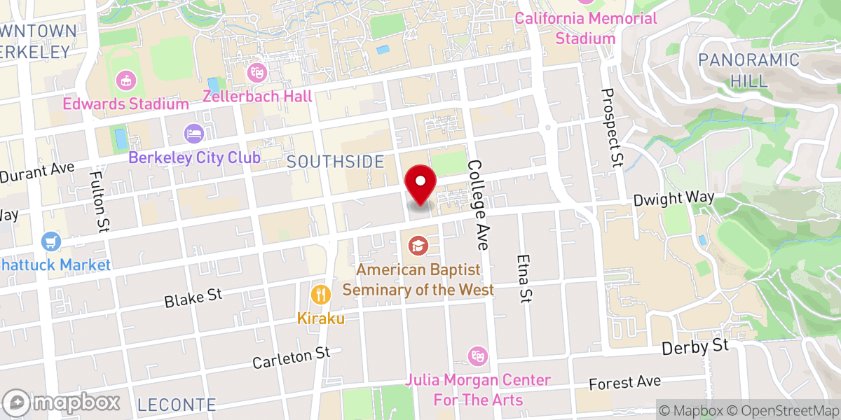 Map showing location of First Church of Christ Scientist