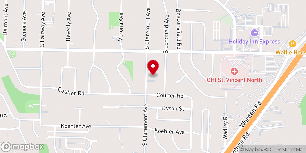 Map showing location of Stinson Chapel Daycare