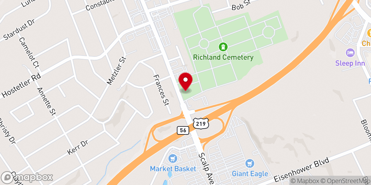 Map showing location of Crossroads Community Church