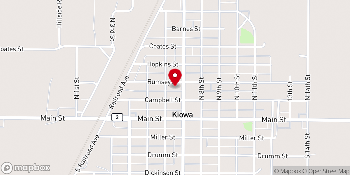 Map showing location of Congregational Church Prsng