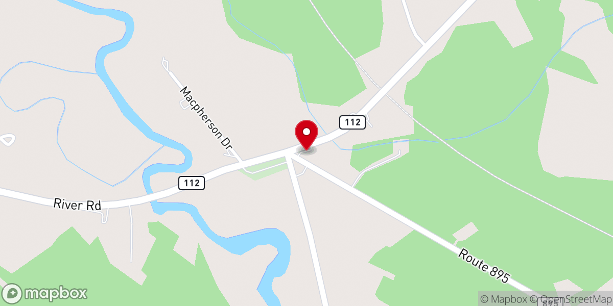 Map showing location of Five Points United Baptist Church