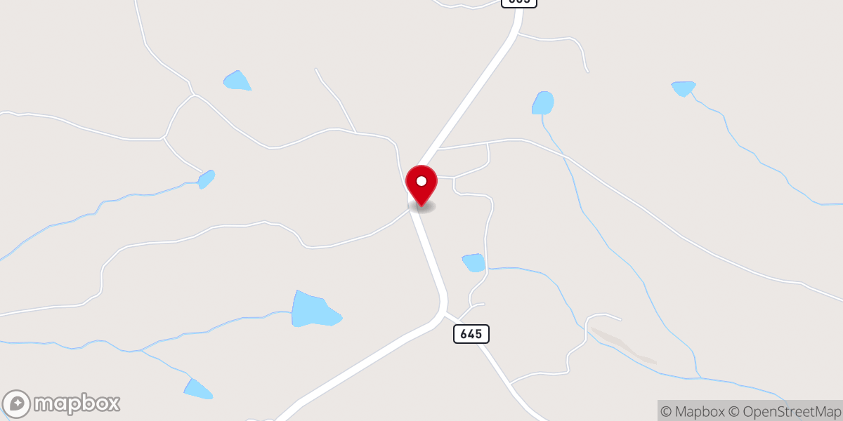 Map showing location of Bloom Hill Baptist Church