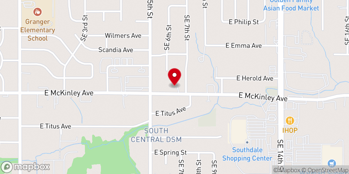 Map showing location of McKinley Avenue Church of Christ