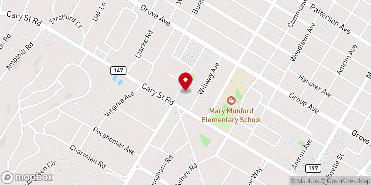 Map showing location of First Presbyterian Church