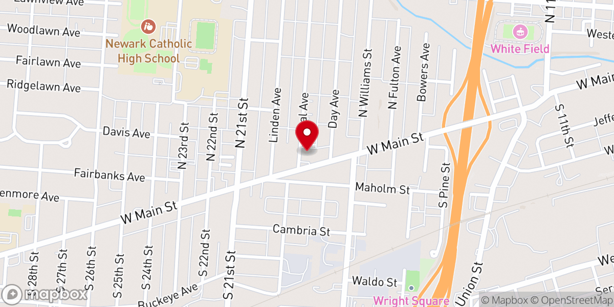 Map showing location of Neal Avenue Methodist Church