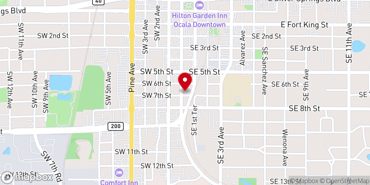 Map showing location of Mt Zion Ame Church