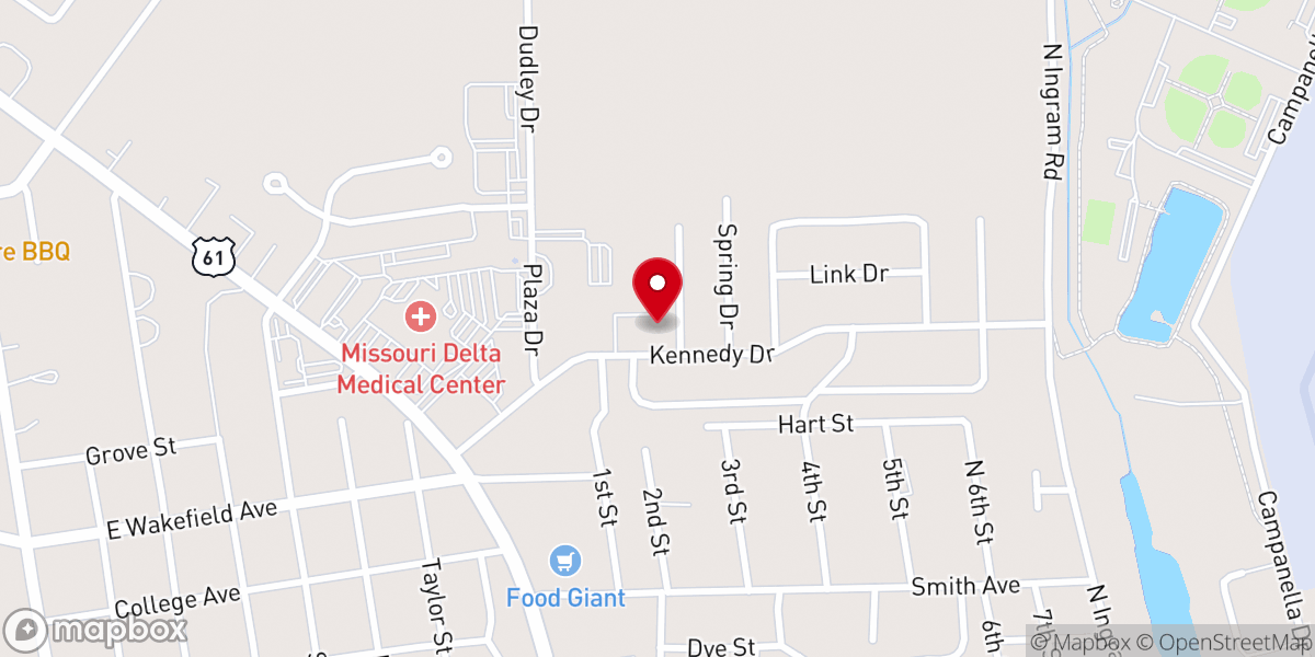 Map showing location of North Acres General Baptist