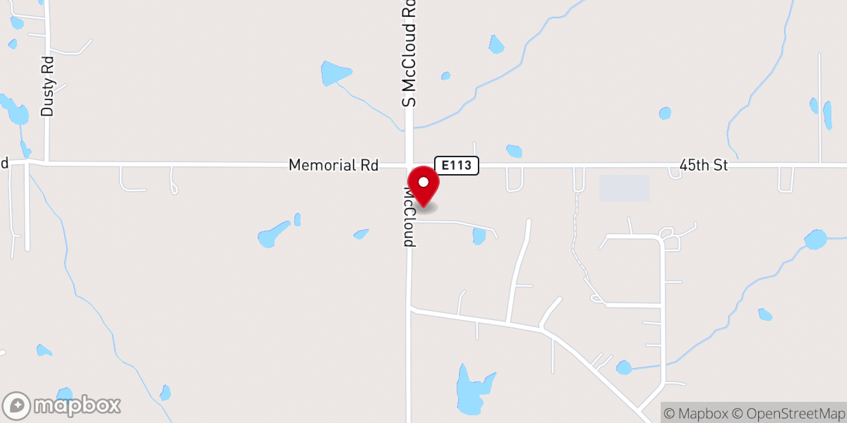Map showing location of Twin Lakes Nazarene Parsonage