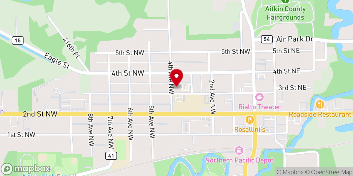 Map showing location of St John's Lutheran Church MO