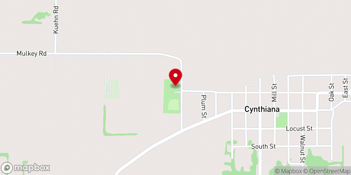 Map showing location of Cynthiana Community Center