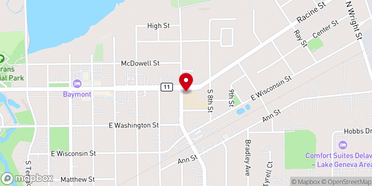 Map showing location of St. Andrew Parish School