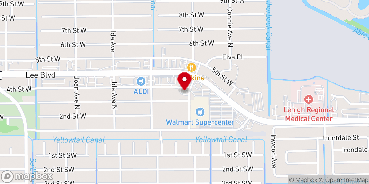Map showing location of Church of God of Prophecy
