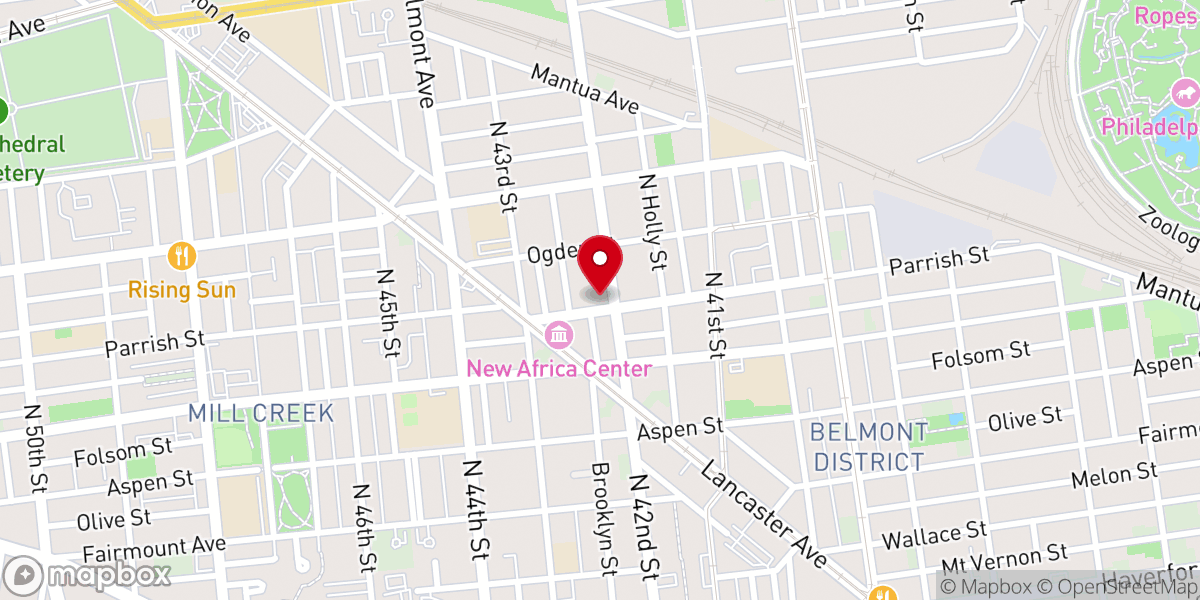 Map showing location of Community Church of God