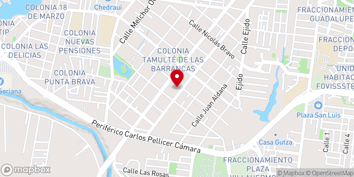 Map showing location of Horizonte Villahermosa