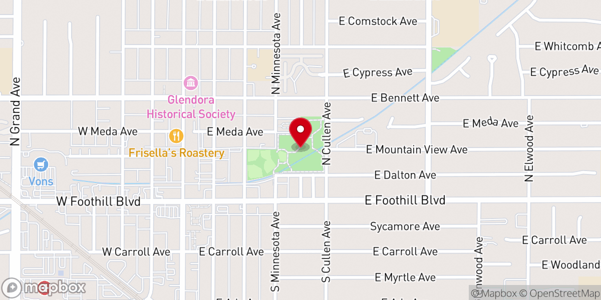Map showing location of Finkbiner Park