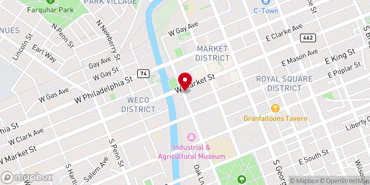 Map showing location of I-HUB YORK