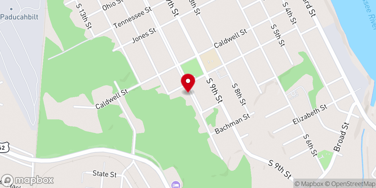 Map showing location of Mt Zion Baptist Church