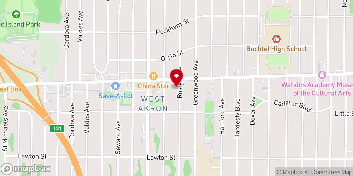 Map showing location of Garden of Prayer Church of God in Christ Inc
