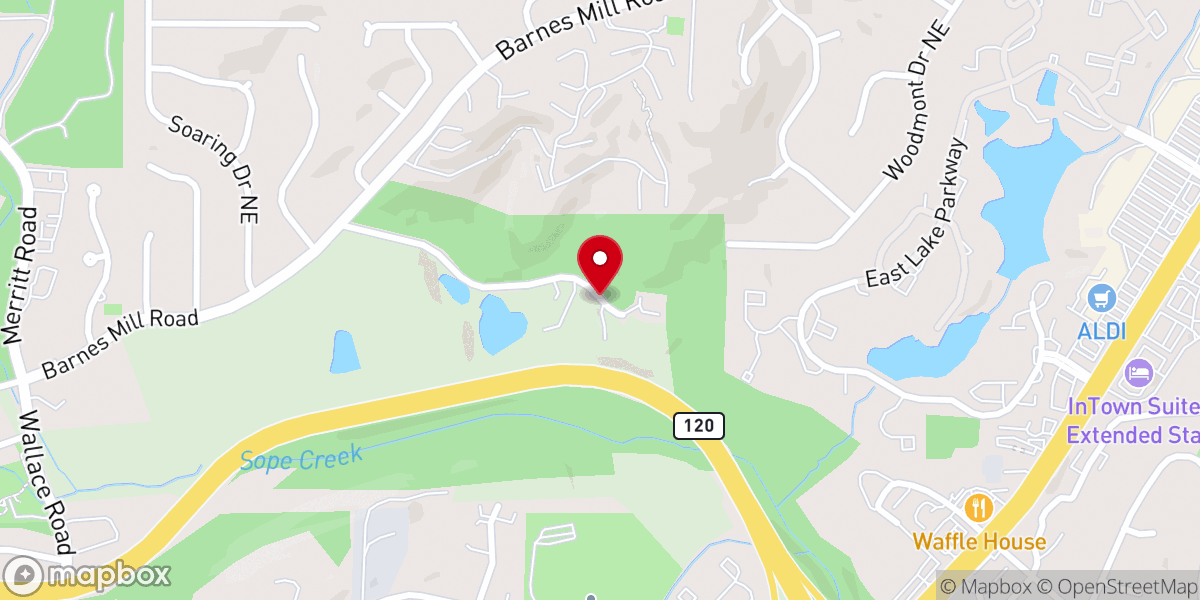 Map showing location of Galilee Baptist Church