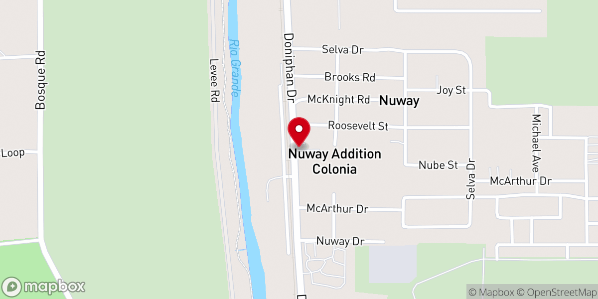 Map showing location of Iglesia de Dios Canutillo