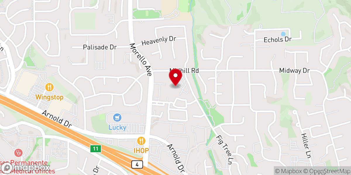 Map showing location of Creekside Church
