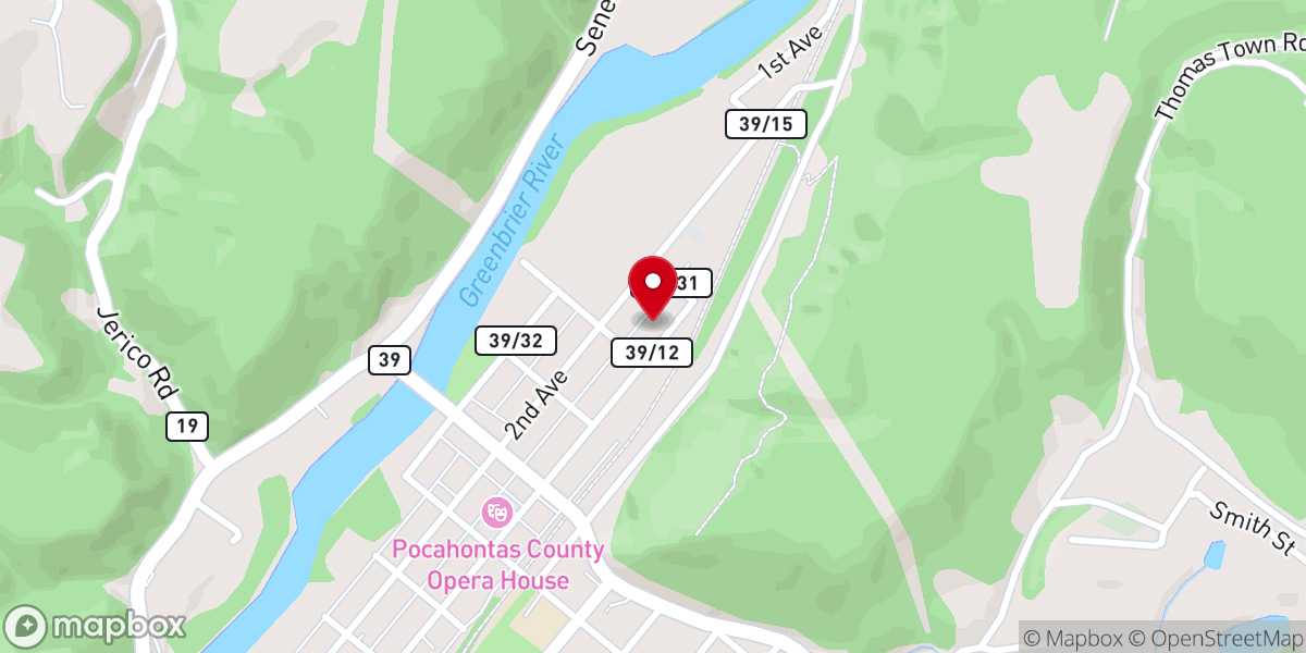 Map showing location of Grace Baptist Church