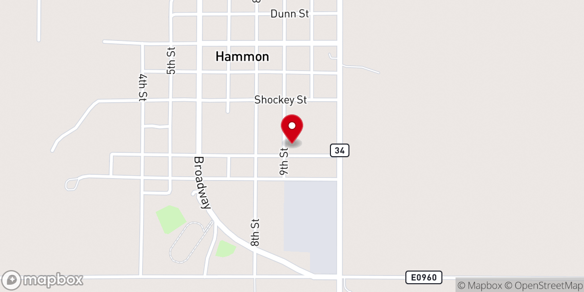 Map showing location of Church of Christ