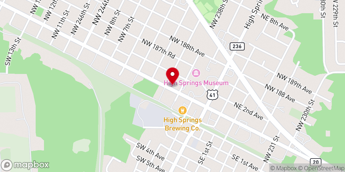 Map showing location of High Springs Seventh-day Adventist Church