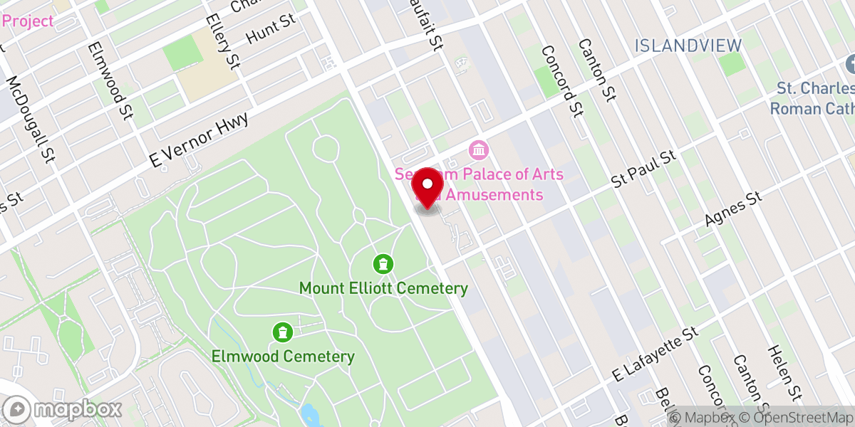 Map showing location of Solanus Casey Center
