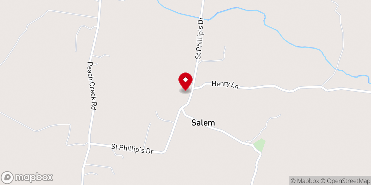 Map showing location of St. Phillips Missionary Baptist Church