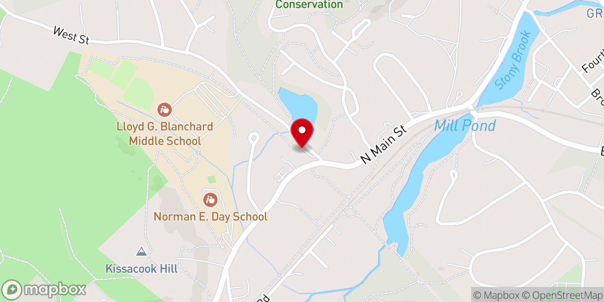 Map showing location of Blessed Trinity Parish - Parish Center & Offices