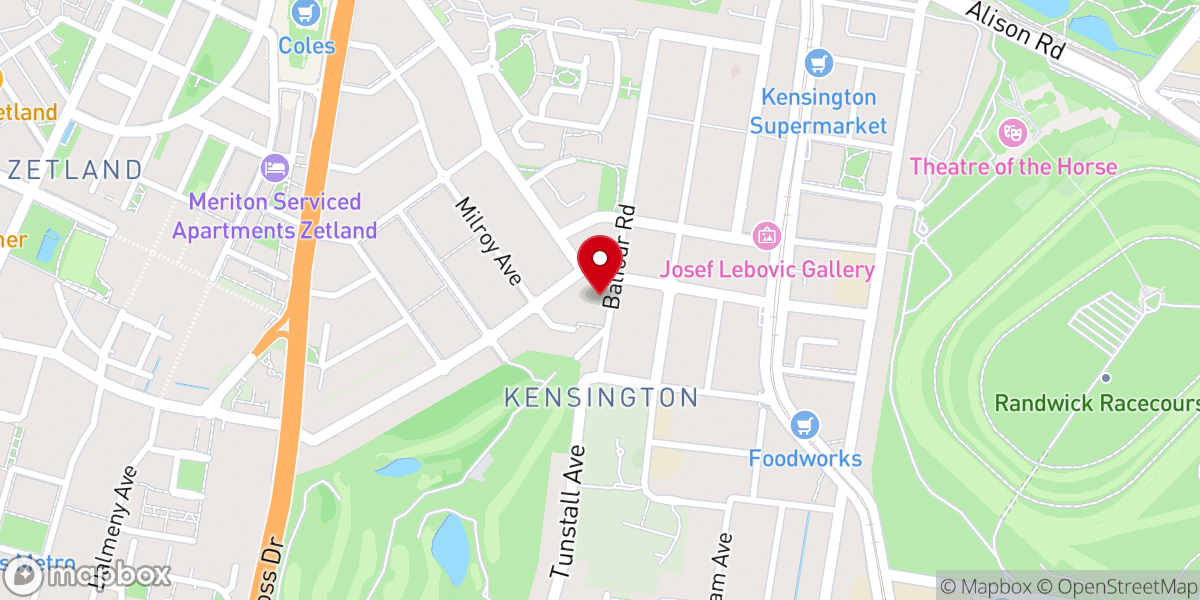Map showing location of St Martin's Anglican Church