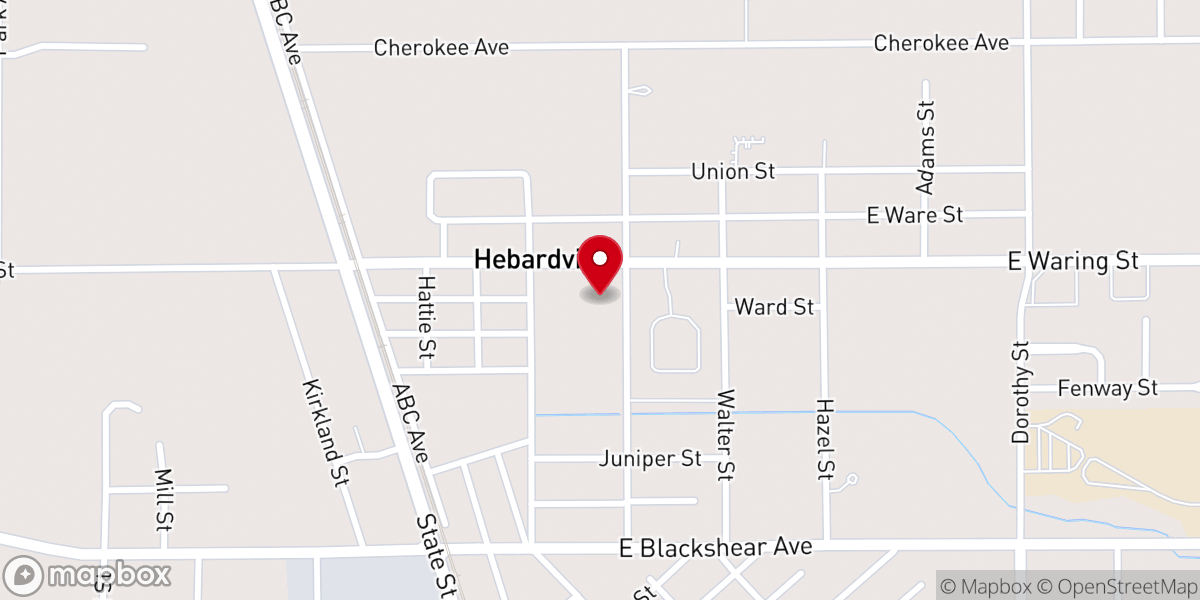 Map showing location of CrossPoint Community Church