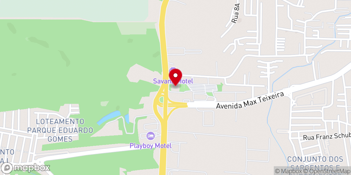 Map showing location of Nova Igreja Batista