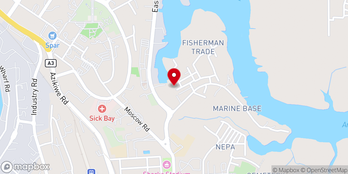 Map showing location of St. Philip's Anglican Church