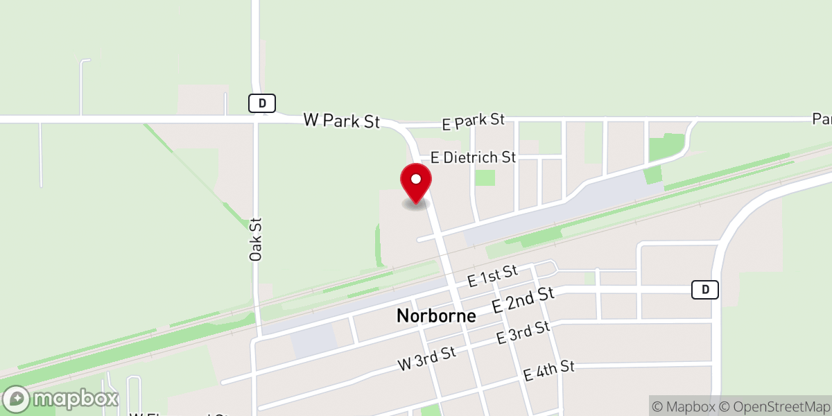 Map showing location of Trinity Lutheran Church