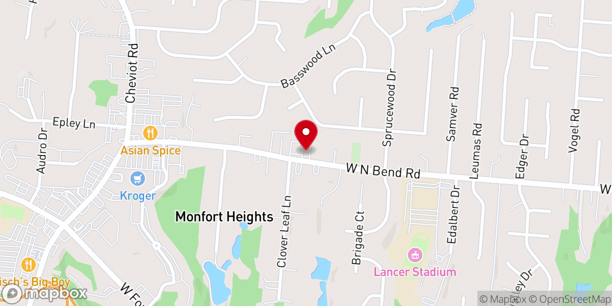 Map showing location of White Oak Chapel