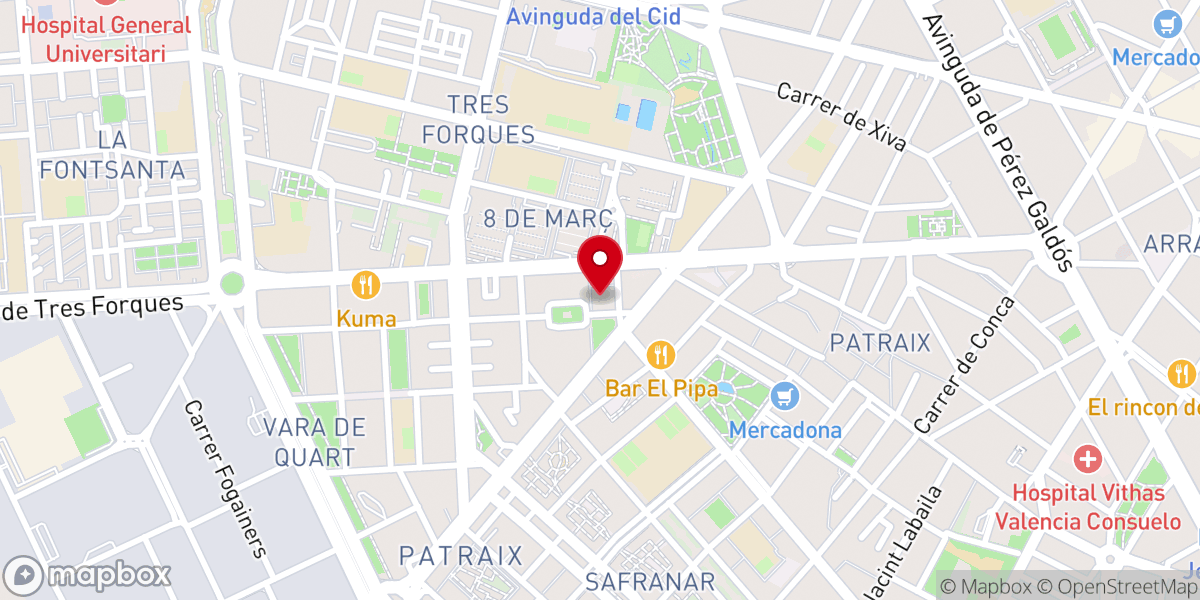 Map showing location of C3 Vive Valencia - Iglesia Cristiana