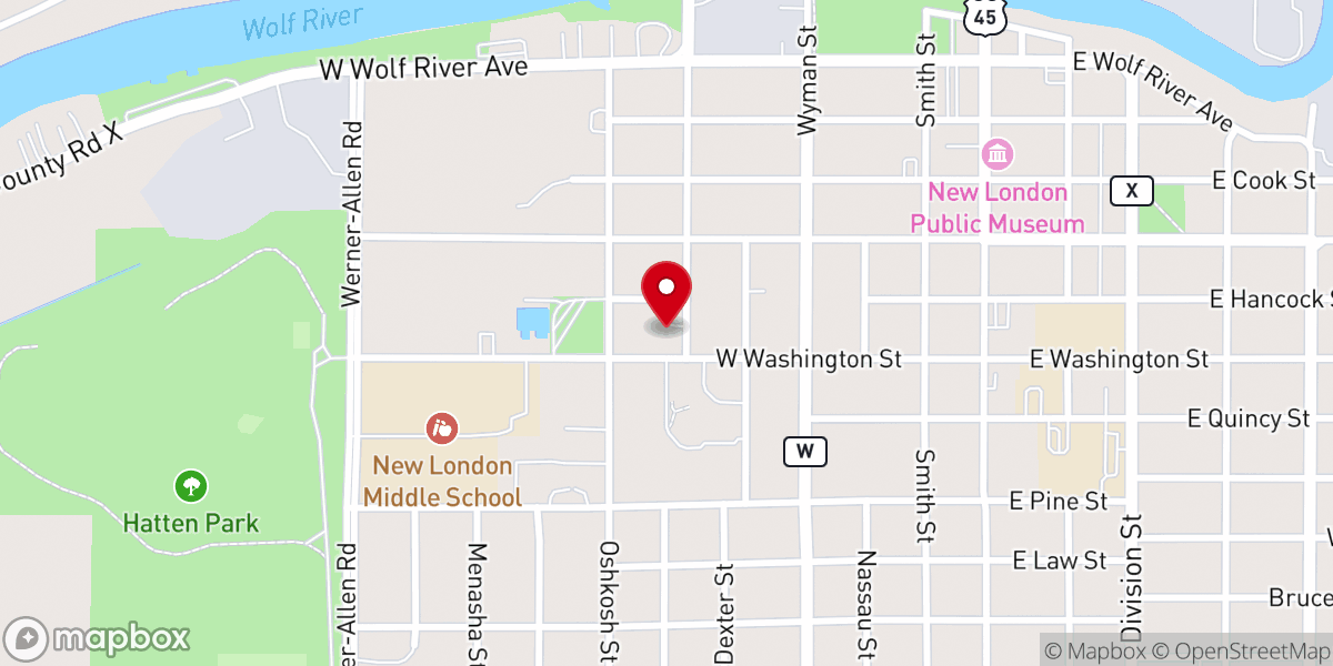 Map showing location of New Life Community Church
