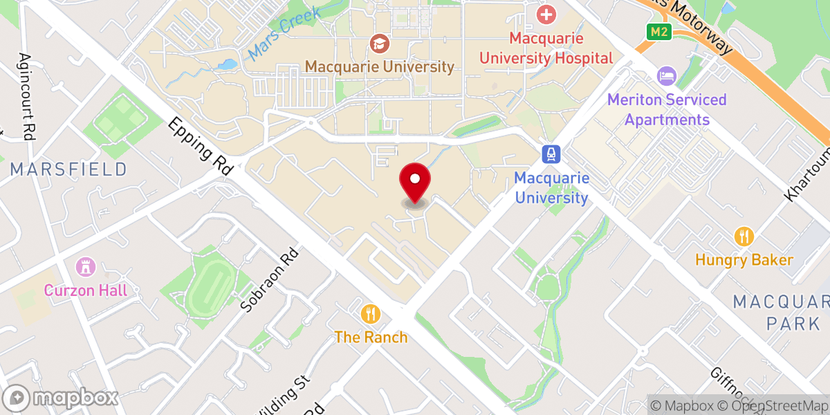 Map showing location of Macquarie Baptist Church